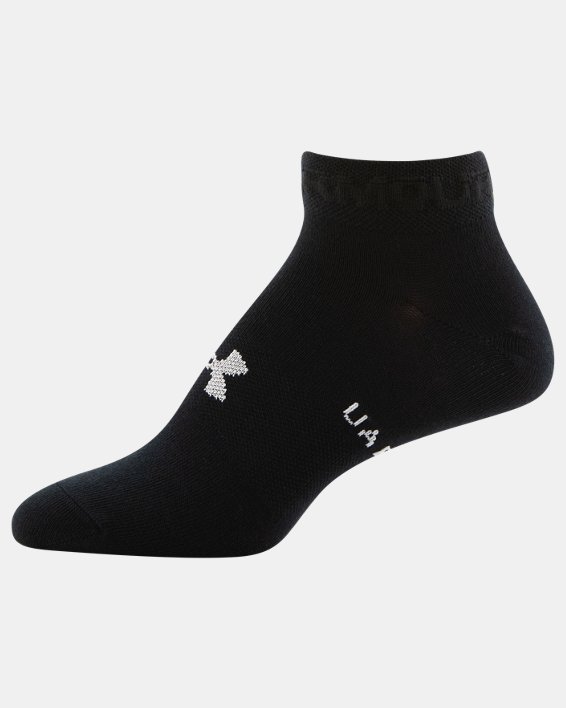Women's UA Essential Low Cut Socks - 6-Pack, Black, pdpMainDesktop image number 7